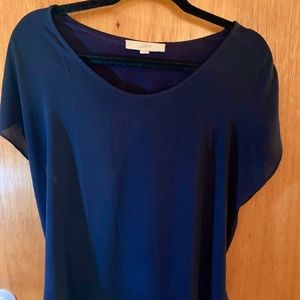 LOFT Navy Blue Everyday Blouse/Shirt in Small